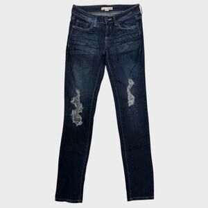 2.1 Denim Super Skinny 26 Blue Jeans Distressed Womens